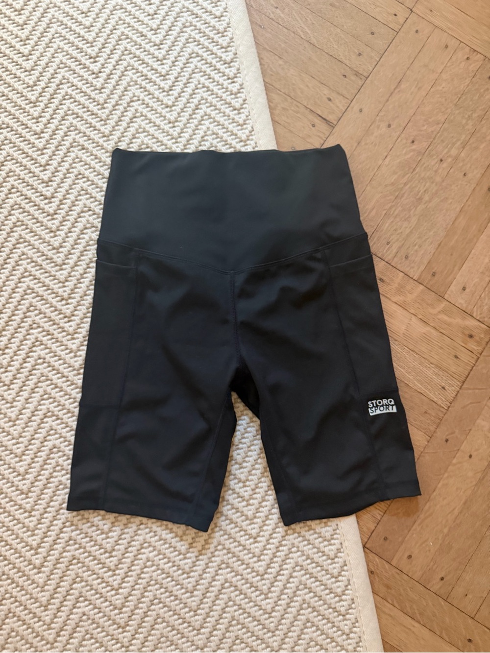 STORQ Sport High-Rise Black Athletic Bike Shorts